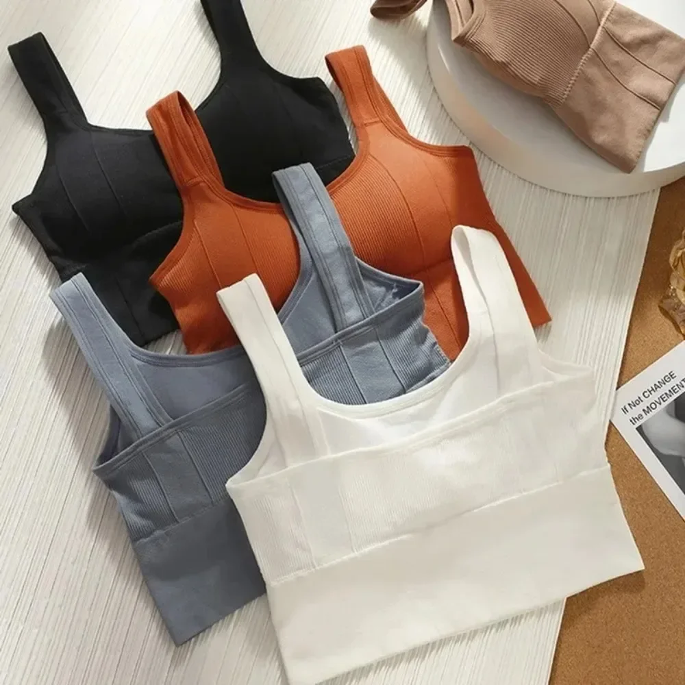 Solid Ribbed Sports Bra Workou - Underwire Bra Padded ulasan dan harga