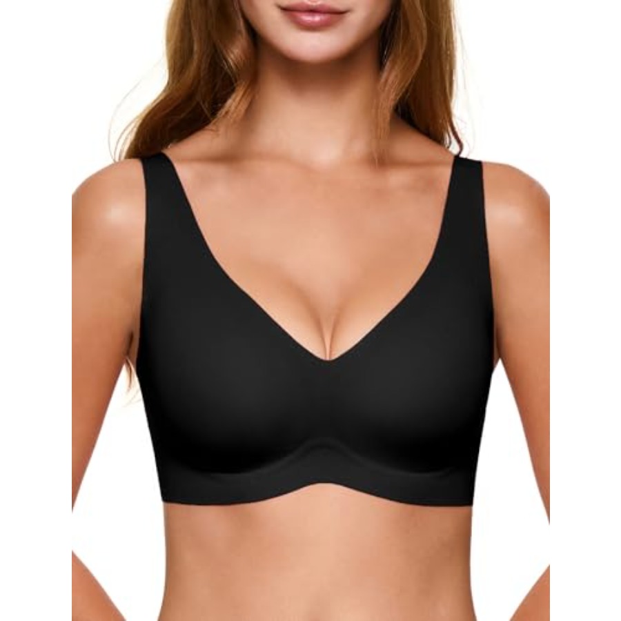 Deep V Jelly Bras for Women, W - T Shirt Bra Seamless ulasan dan harga