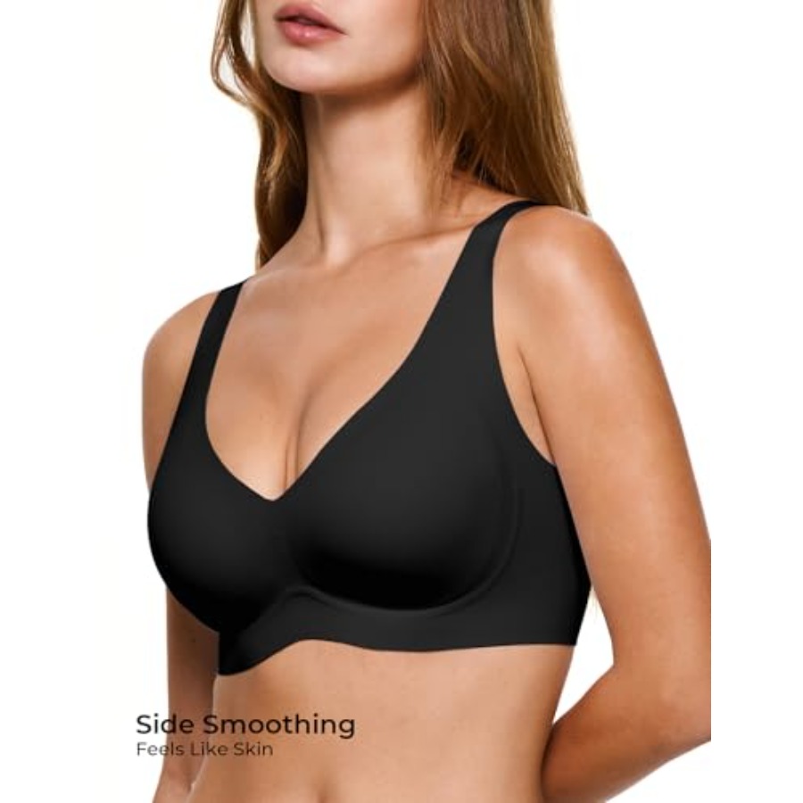 Deep V Jelly Bras for Women, W - T Shirt Bra Seamless ulasan dan harga