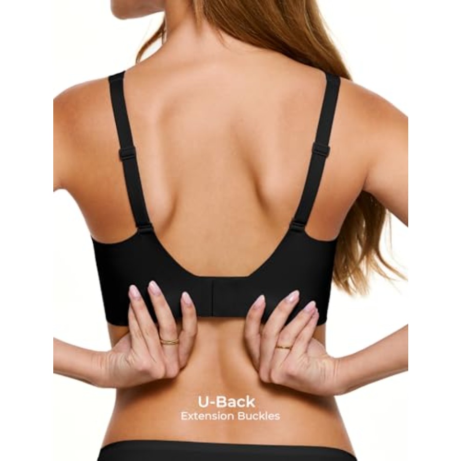 Deep V Jelly Bras for Women, W - T Shirt Bra Seamless ulasan dan harga