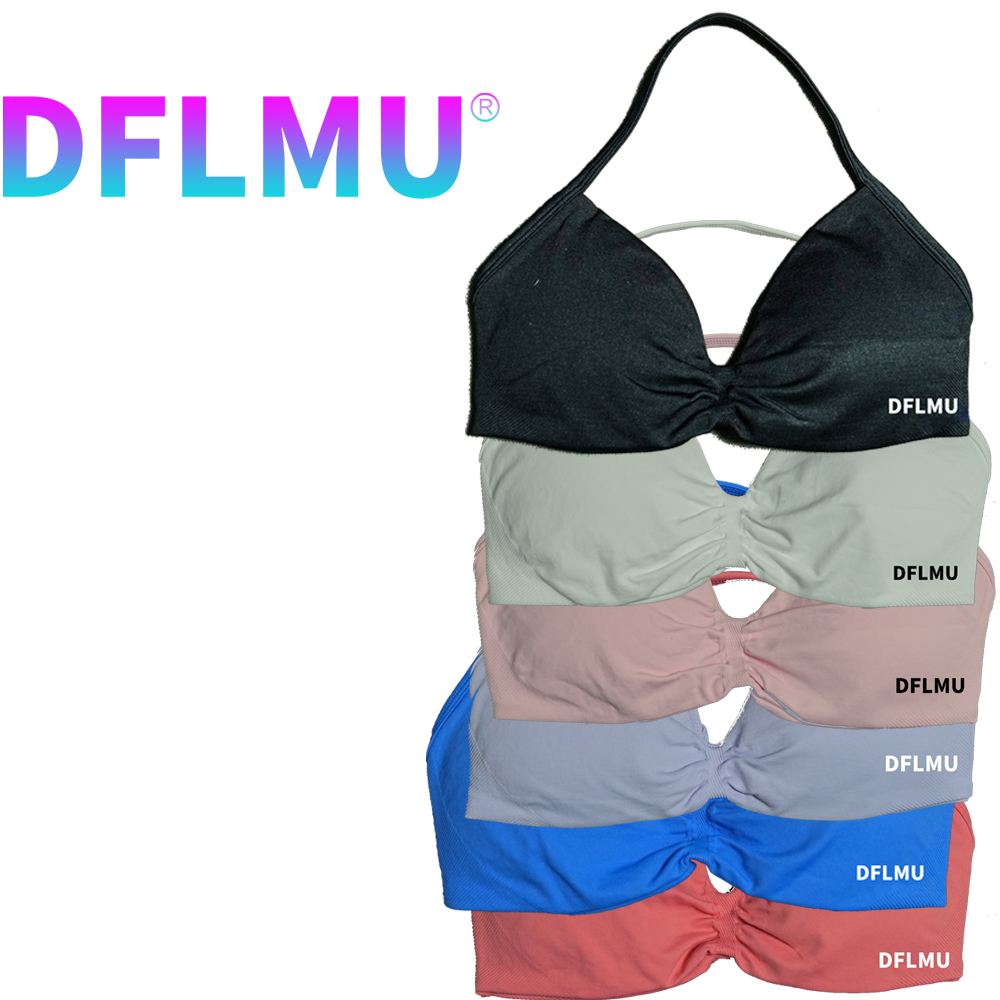 DFLMU Women Halter Sports Bra  - Sports Bra Racerback ulasan dan harga