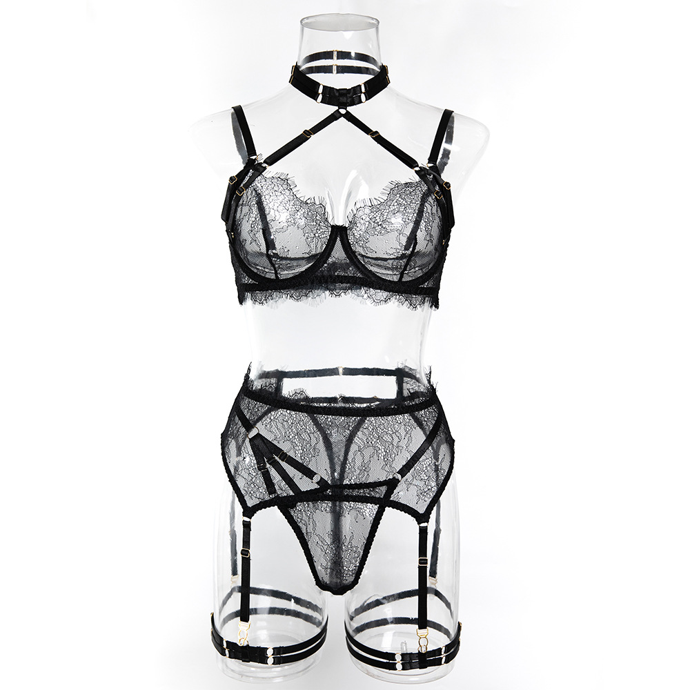 Sexy Lace Erotic Set Women See - Lace Bralette Set ulasan dan harga