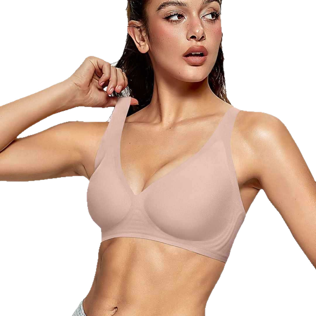 Womens Deep V Wireless Bras Wi - Wirefree Bra Comfort ulasan dan harga