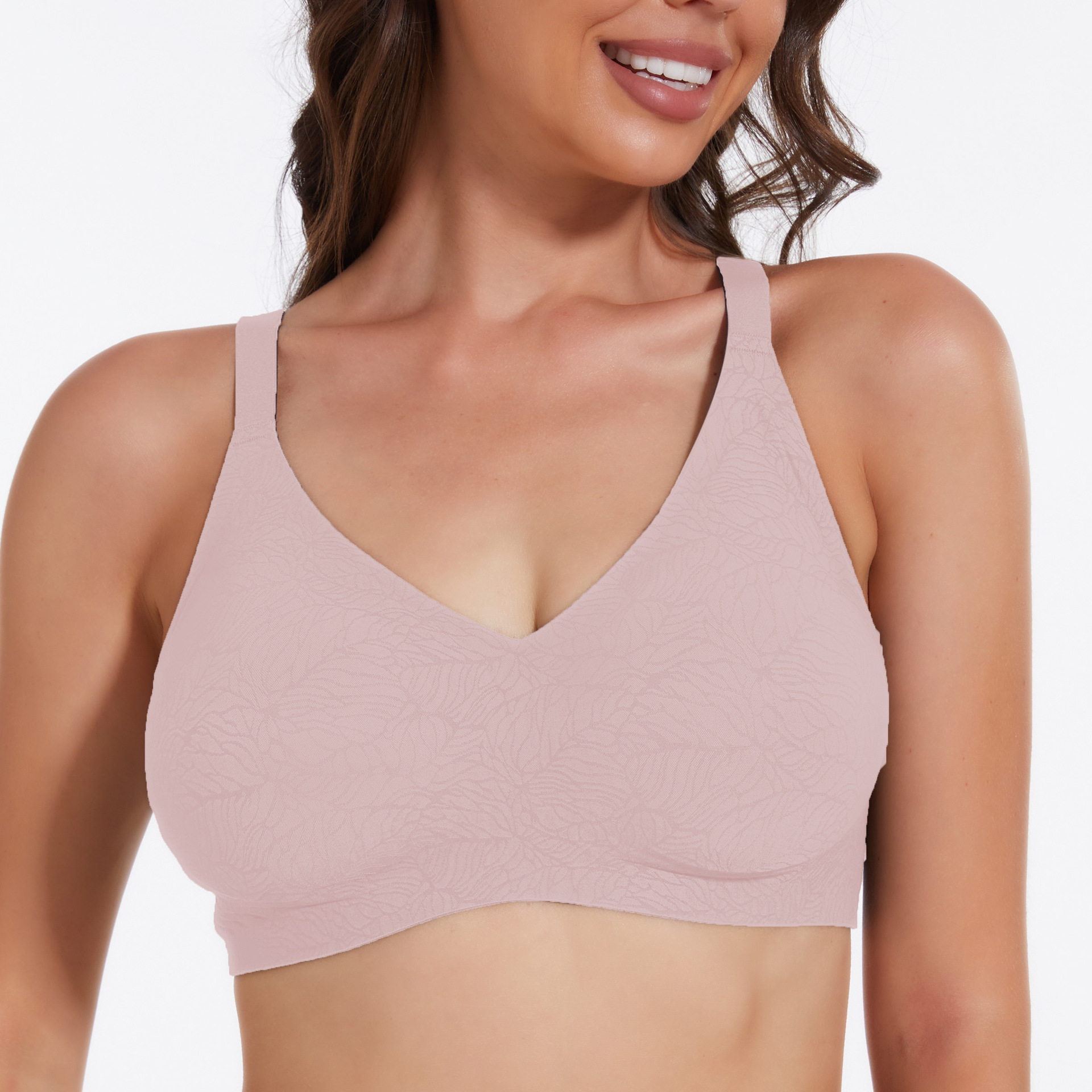 Seamless Flowers Patterned Wir - Wirefree Bra Comfort ulasan dan harga