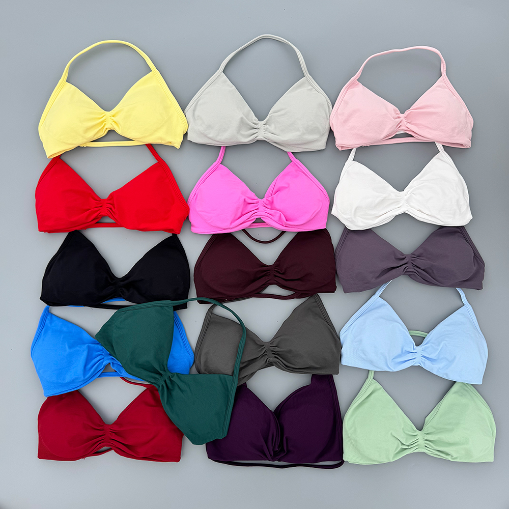 Strappy Bra Gym Top Women High - Sports Bra Racerback ulasan dan harga